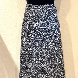 Style & Co Black & White Flare Bottom Skirt Lined Classic Women's Size 8 Flirty